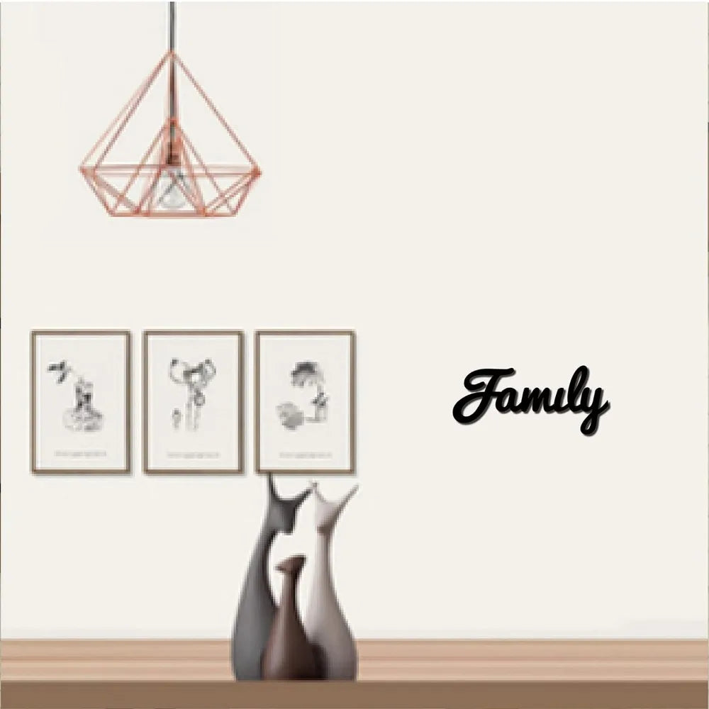 Rustic Laser Cut Wood FAMILY Sign – Unfinished DIY Wall Decor Wood Wall Sign Axl