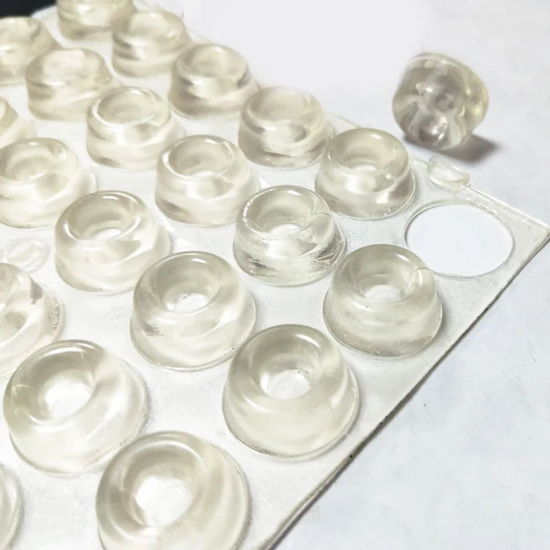 12-Pack Clear Self-Adhesive Silicone Cabinet Door Bumpers Cabinet Door Bumpers Axl