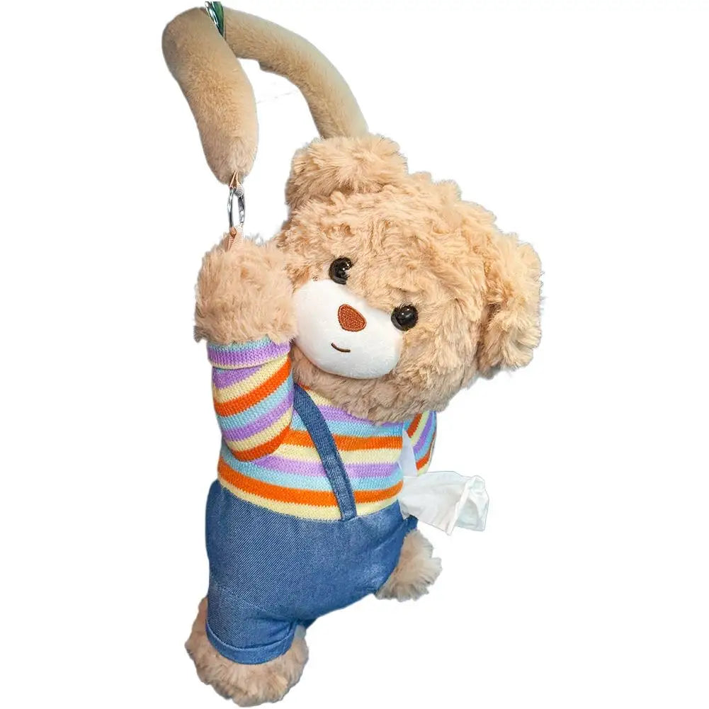 Cute Bear Plush Car Tissue Box Holder – Car & Home Decor Plush Tissue Box Holder Axl A