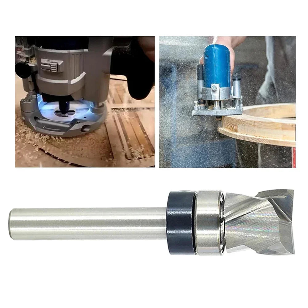 12.7mm Spiral Flush Trim Router Bit with Bearing | Wood Milling Router Bit Axl