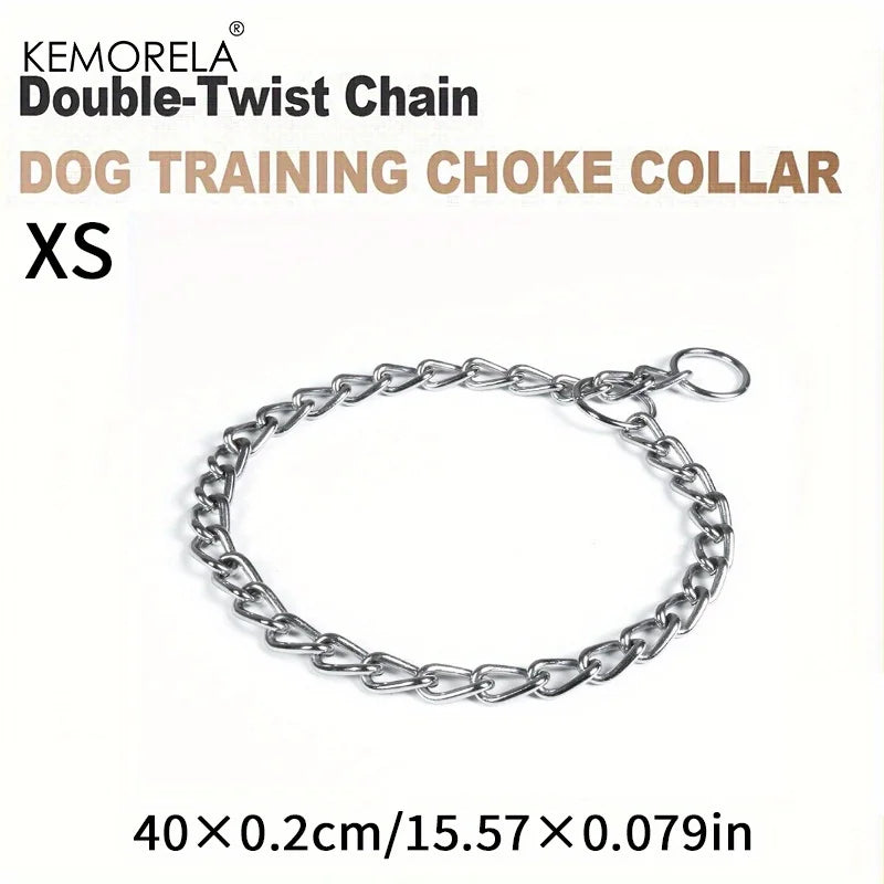 KEMORELA Stainless Steel Twist Chain Dog Training Collar Dog Training Collar Axl XS