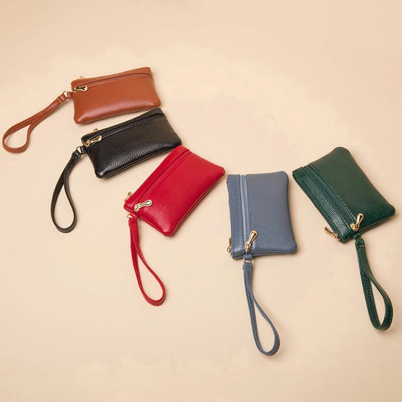 Women's PU Leather Mini Wallet – Zipper Coin Purse & Card Hold Mini Leather Wallet Axl