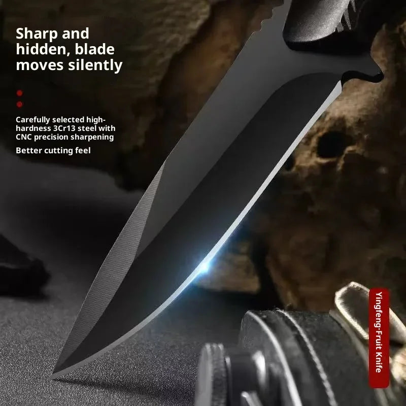 PLYS Dragon Bone Fixed Blade Knife – Outdoor Stainless Steel Fixed Blade Knife Axl