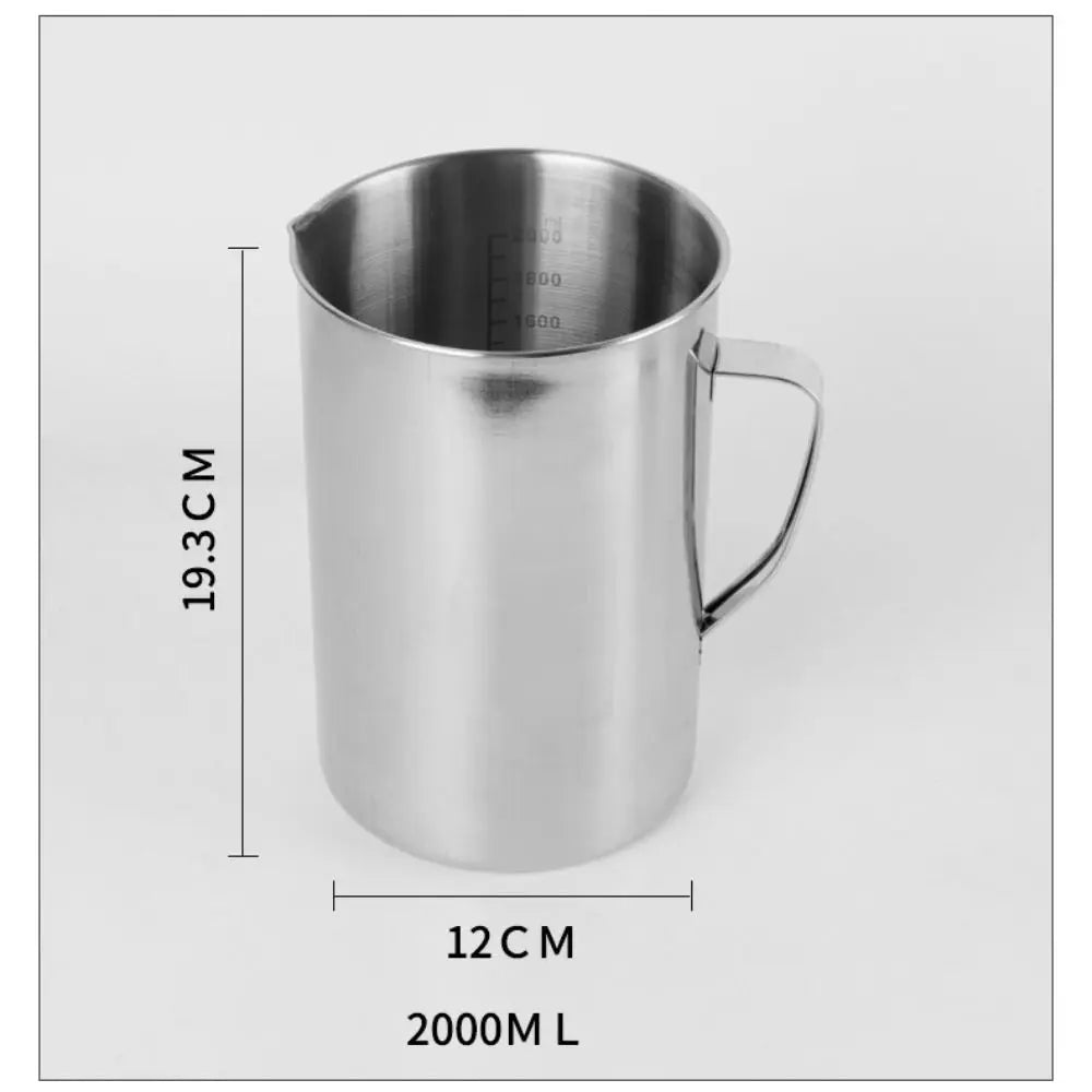 Stainless Steel Measuring Cups 500ml–2000ml | Graduated Beaker Measuring Cup Axl
