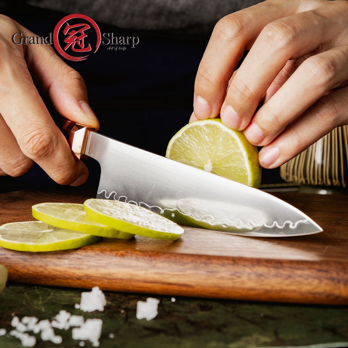 Grandsharp 5.5" ZDP-189 Utility Knife – Mkuruti Wood Handle Utility Kitchen Knife Axl