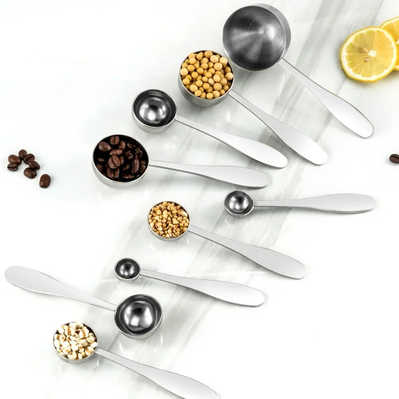 Stainless Steel Gram Measuring Spoons – 1g 3g 5g 10g Scoop Set Measuring Spoon Set Axl
