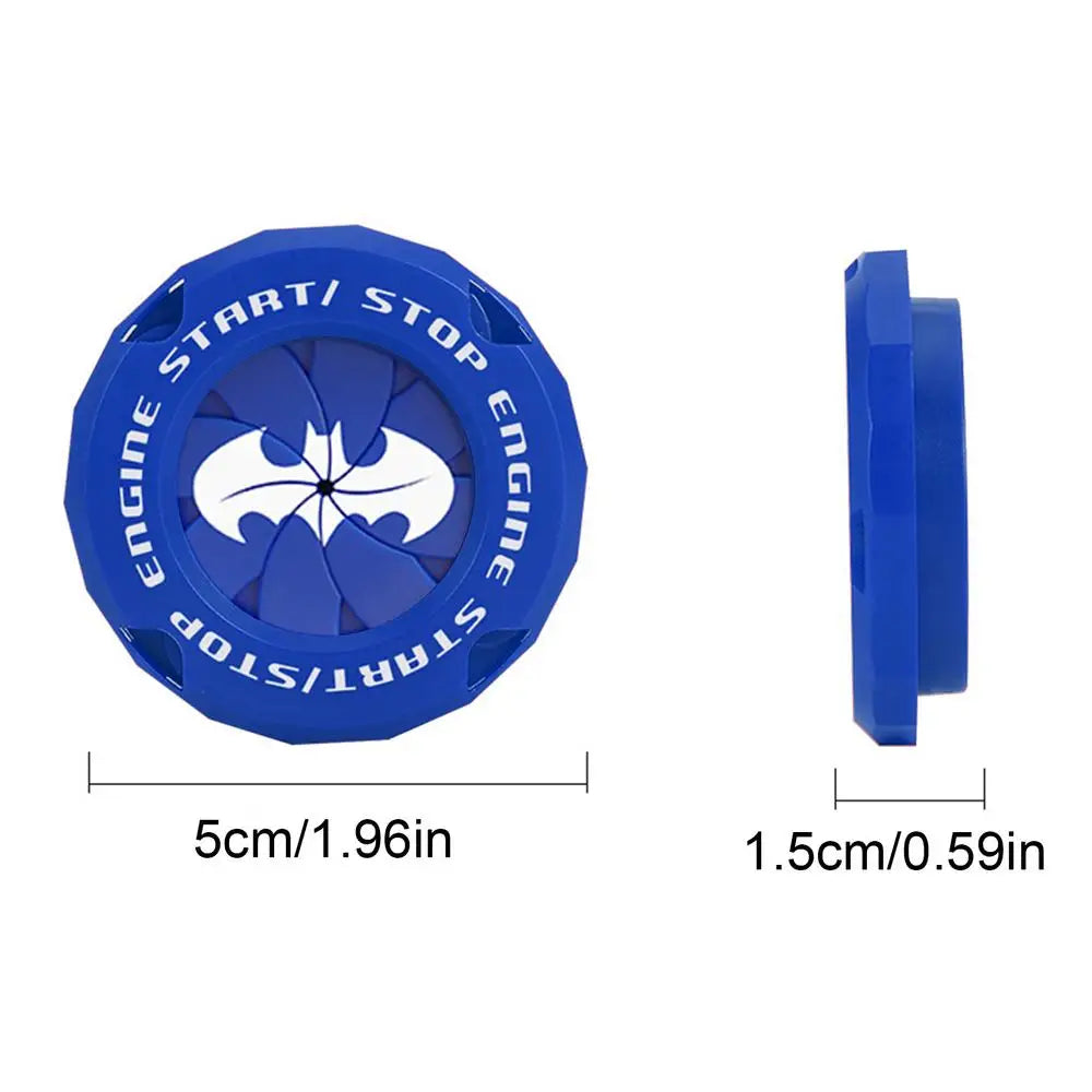 Push Start Button Cover – Car & Motorcycle Engine Start Ring Car Interior Accessory Axl Blue