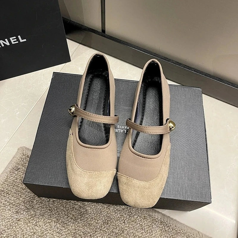 Women's Mary Jane Flats – Retro Buckle Strap Ballet Loafers Women's Flat Shoes Axl