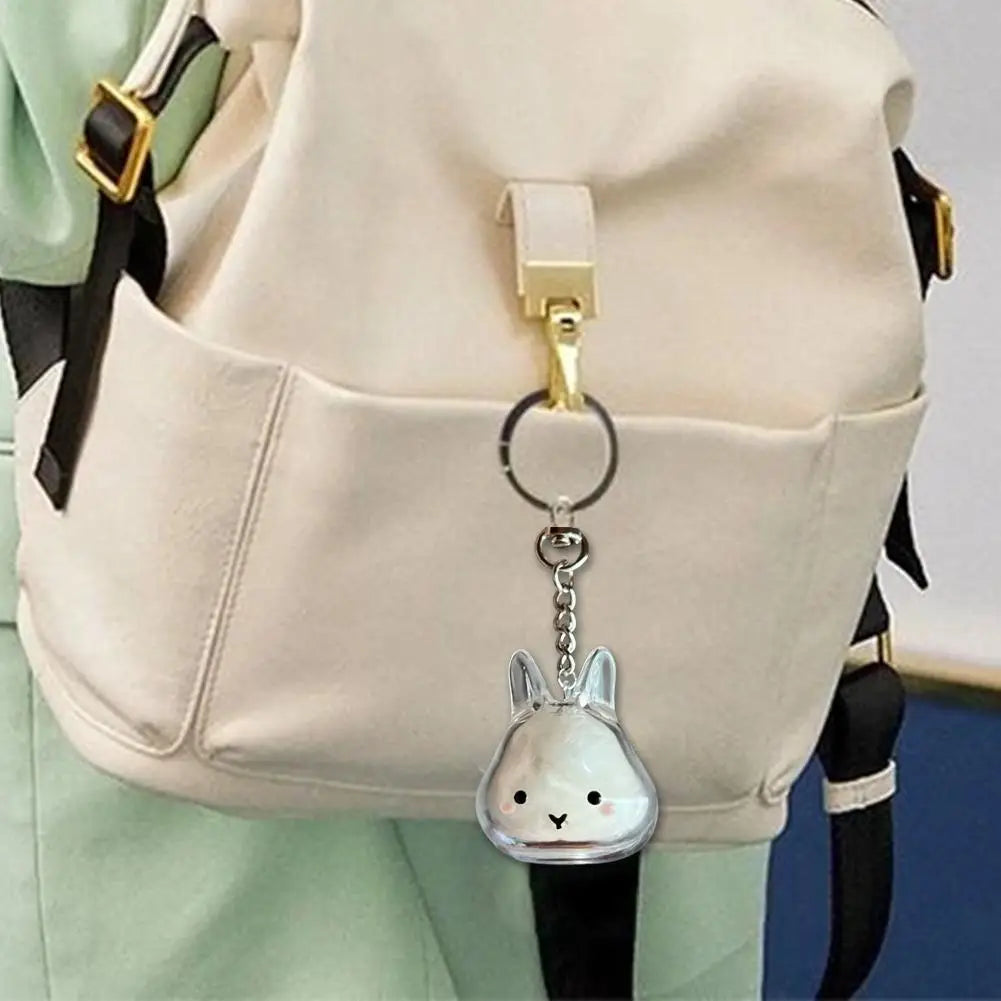 Rabbit Pet Fur Keepsake Capsule Keychain – Transparent Pendant Keepsake Keychain Axl