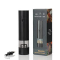 USB Rechargeable Electric Salt & Pepper Grinder | Adjustable Mill Electric Spice Grinder Axl USB Style 1pc black