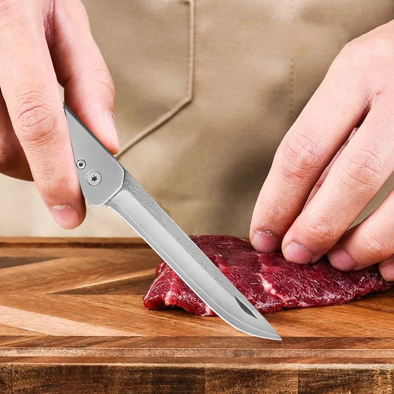 InLeung Folding Paring Knife – Stainless Steel Kitchen Utility Folding Kitchen Knife Axl