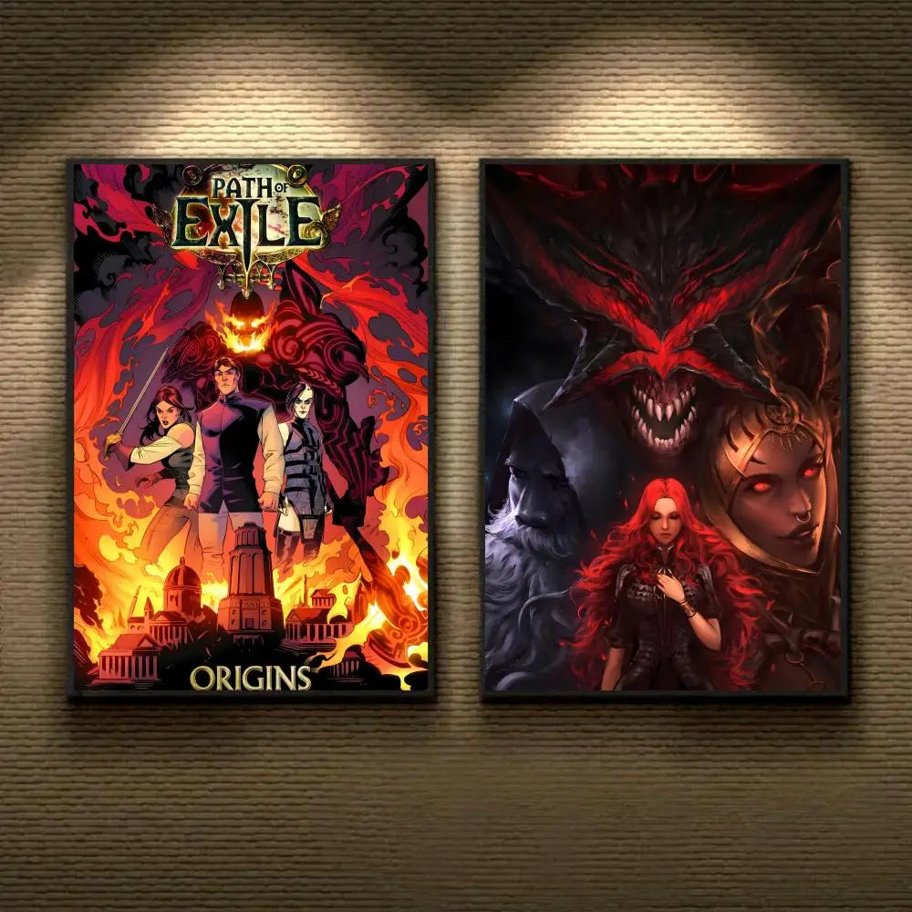 Path of Exile Game Poster – Removable Wall Sticker Art Decal Gaming Wall Decal Axl