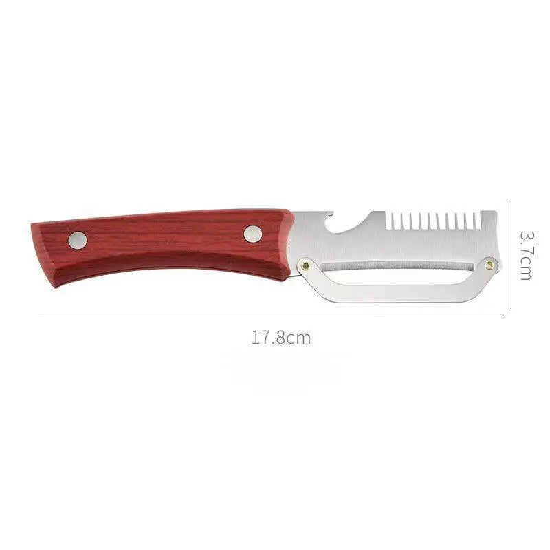 3-in-1 Stainless Steel Vegetable Peeler with Wooden Handle Vegetable Peeler Axl A
