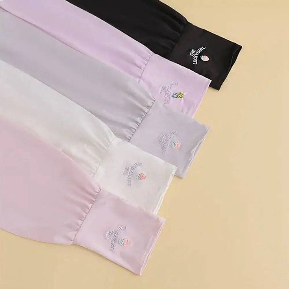 Ice Silk Sun Protection Arm Sleeves – Breathable Summer Cover Sun Protection Sleeves Axl