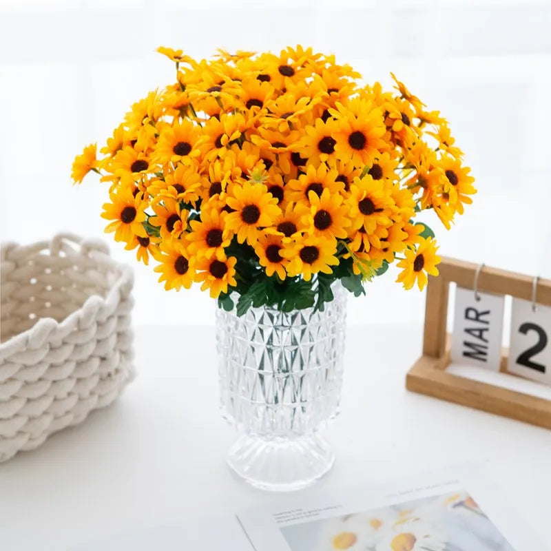 Silk Yellow Daisy Artificial Flowers | Wedding & Home Décor Artificial Silk Flowers Axl