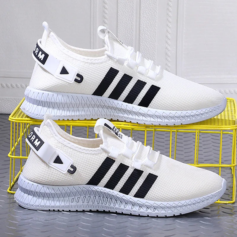 Men's Lightweight Breathable Mesh Casual Sneakers Lace-Up Casual Sneakers Axl