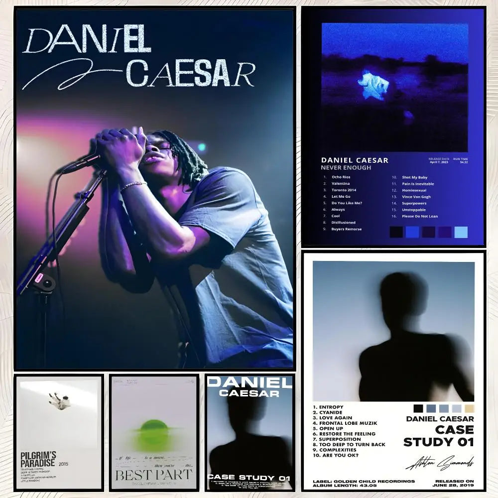 Daniel Caesar HD Self-Stick Wall Art Poster – Waterproof Decor Wall Art Poster Axl