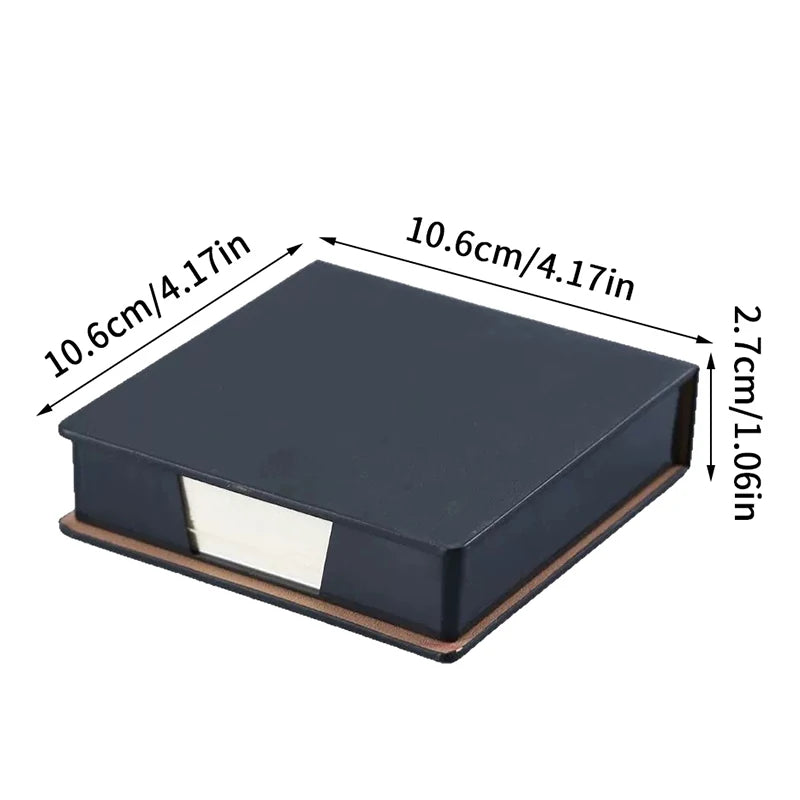3D Brick PU Leather Sticky Note Holder – 180 Pages Desk Organizer Sticky Note Holder Axl
