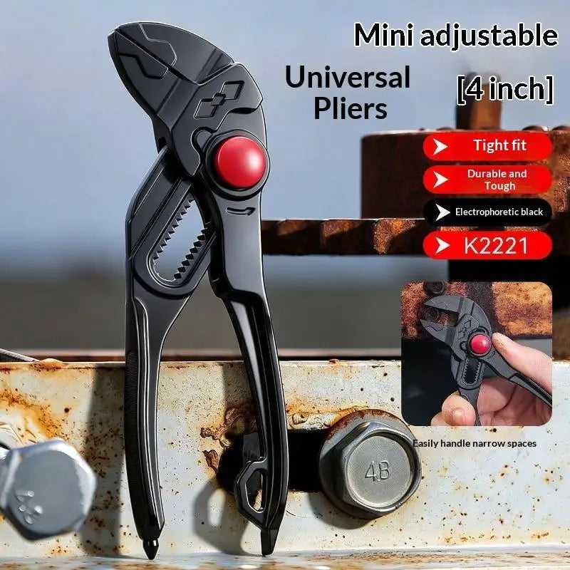 4-Inch Adjustable Mini Pliers – 3-in-1 Multifunctional Tool Adjustable Mini Pliers Axl 1 Black