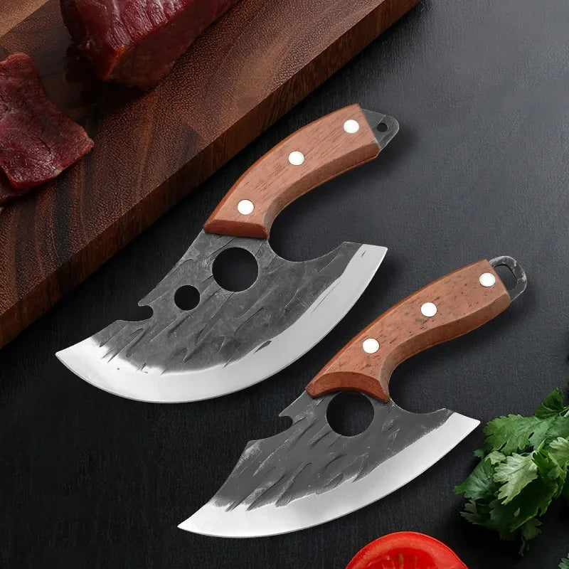 InLeung Hand-Forged Boning Knife – Meat Cleaver Chef Knife Chef Cleaver Knife Axl
