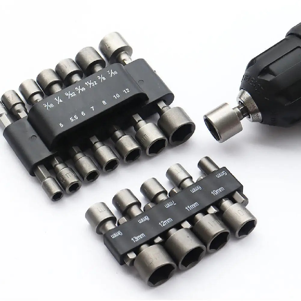 Hex Nut Driver Socket Set 9/14 Pc – CRV 5mm–13mm Nut Driver Socket Set Axl