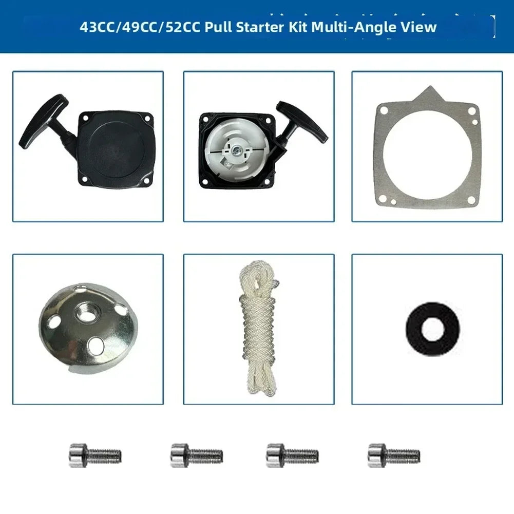 Recoil Starter Kit for 43CC 49CC 52CC Lawn Mower & Auger Lawn Mower Starter Axl