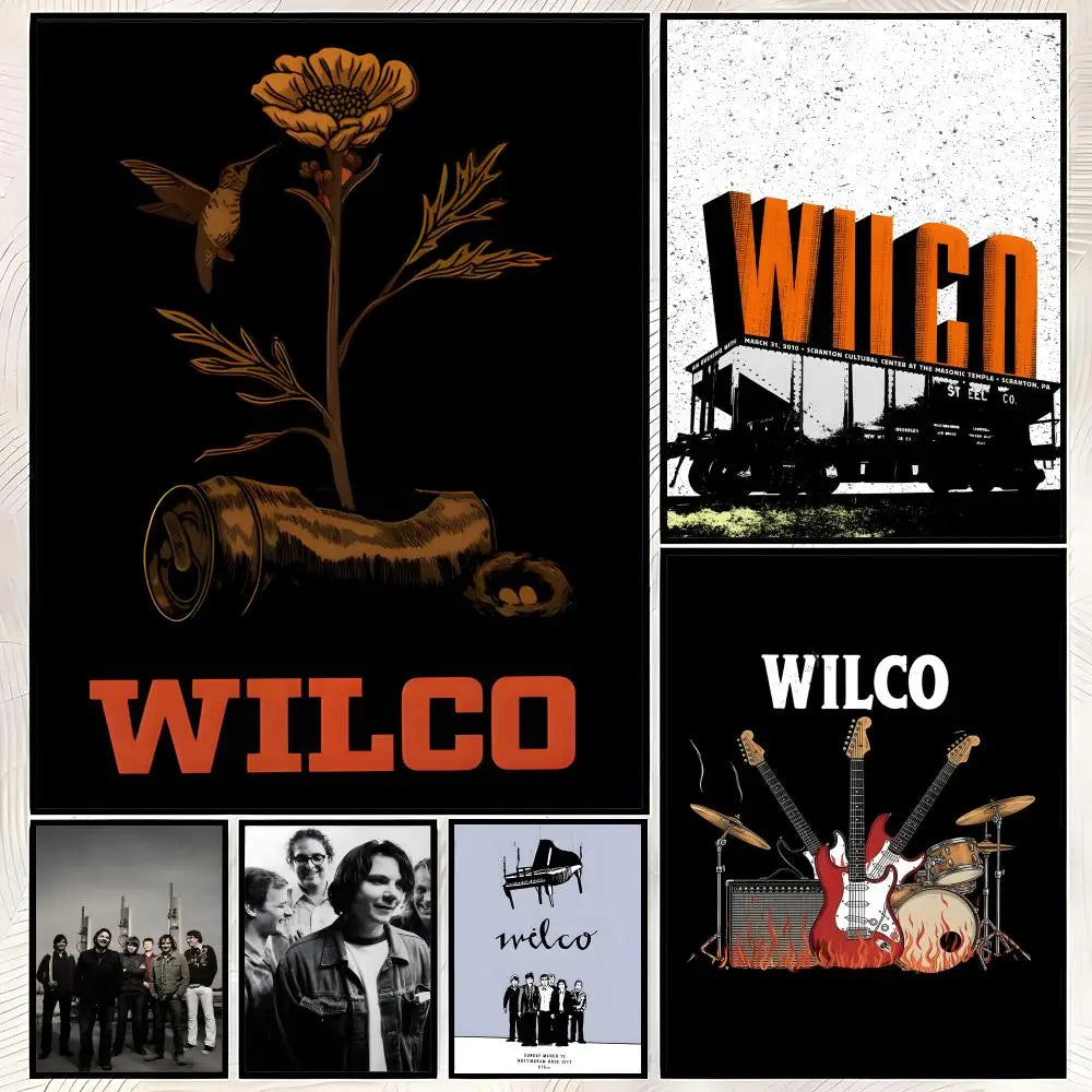 Wilco Band Self-Stick HD PVC Wall Poster | Waterproof Decor Wall Art Poster Axl