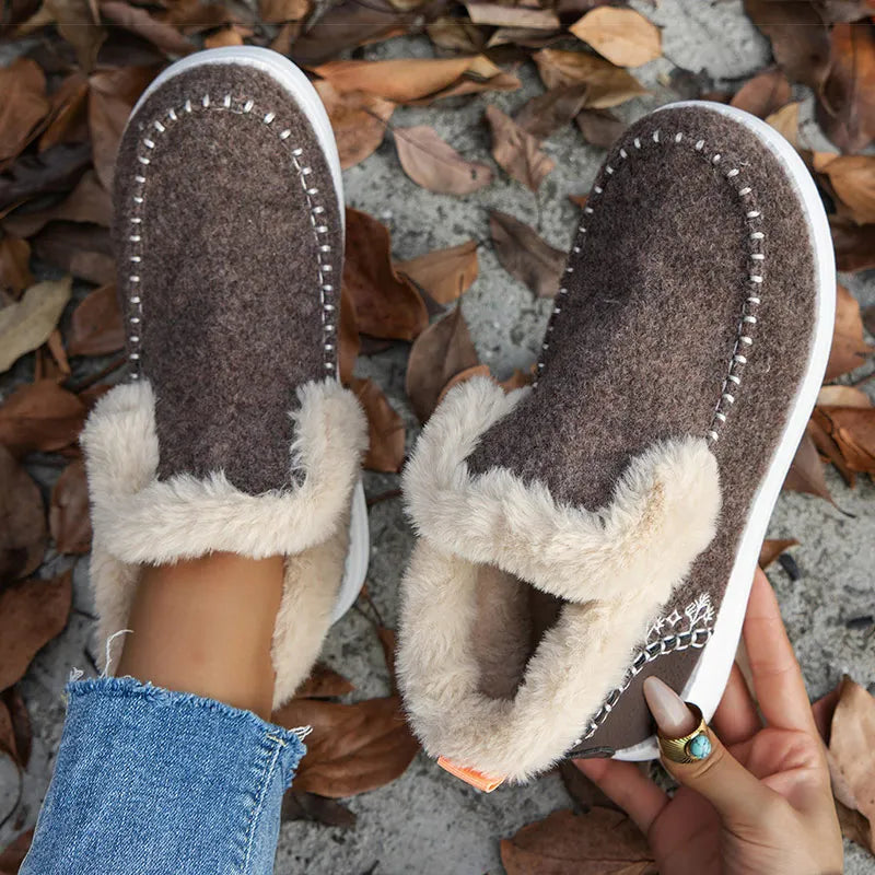 HAJINK Women's Fur-Lined Ankle Snow Boots – Warm Winter Booties Women's Snow Boots Axl