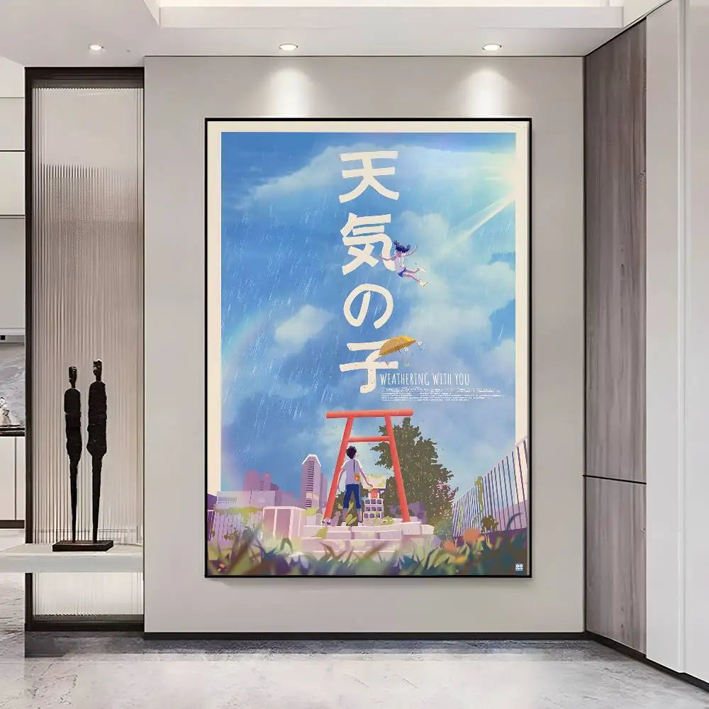 Weathering With You HD Wall Poster – Self-Adhesive Waterproof Wall Art Poster Axl z3 50X70cmNoframe