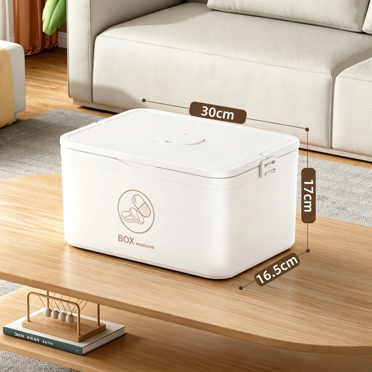 3-Tier Home Medicine Storage Box – Leak-Resistant Organizer Medicine Storage Box Axl 1-Tier White As whown 1