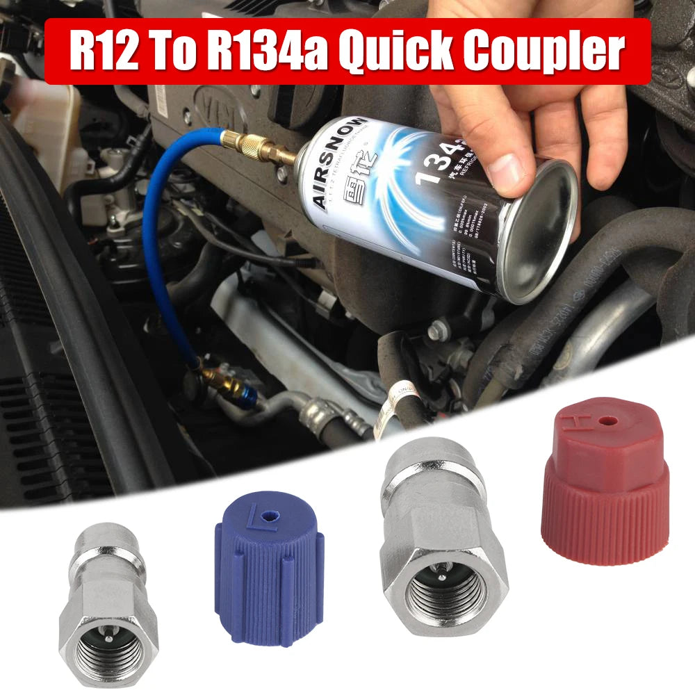 R12 to R134a AC Quick Coupler Conversion Adapter High & Low AC Conversion Adapter Axl