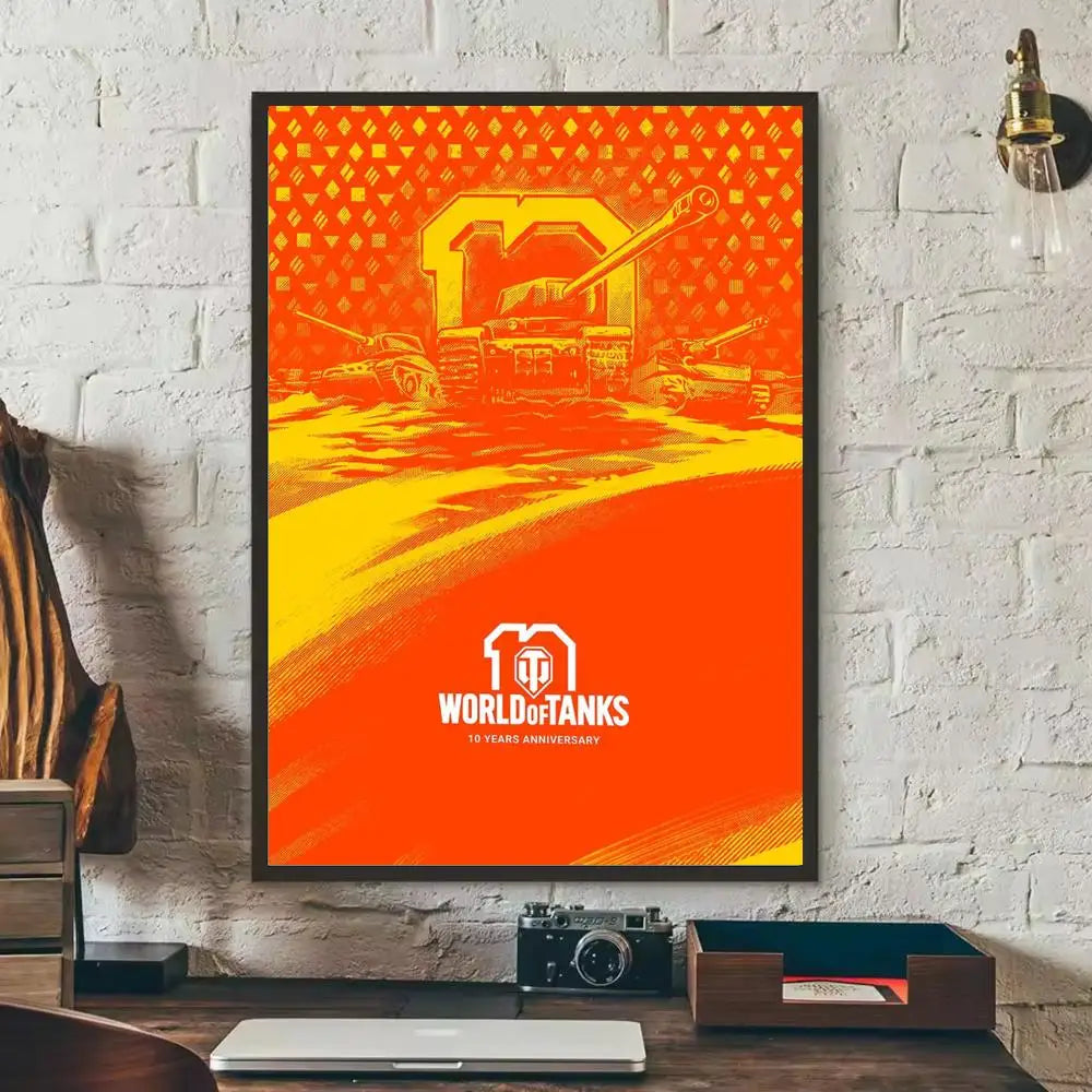 World of Tanks Game Wall Poster Removable Sticker Mural Decal