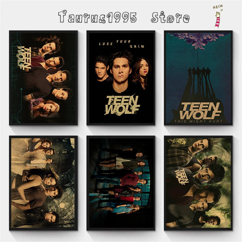 Teen Wolf Vintage Retro Movie Poster – Kraft Paper Wall Art Retro Movie Poster Axl
