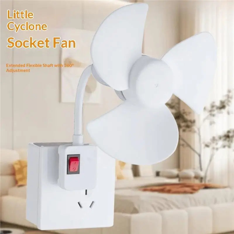 360° Gooseneck Desk Fan – Plug-In Socket Fan with Switch Plug-In Desk Fan Axl