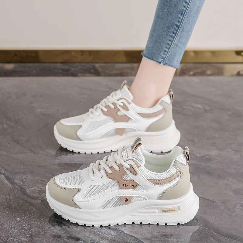 Women's Casual Lace-Up Sneakers | Soft Sole Breathable Shoes Women's Sneakers Axl