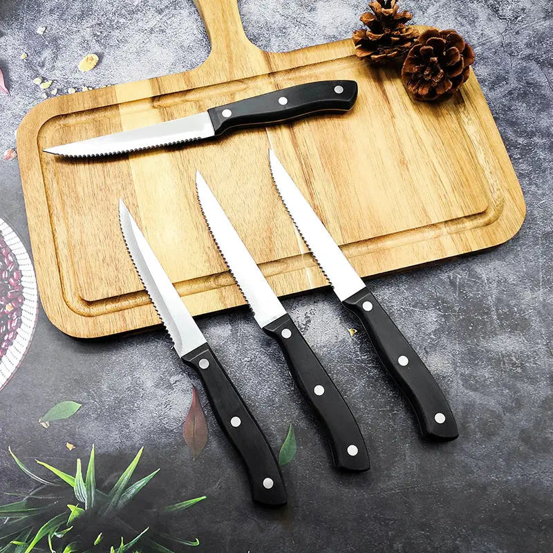 Stainless Steel Serrated Steak Knife Set – Sharp & Durable Steak Knife Set Axl
