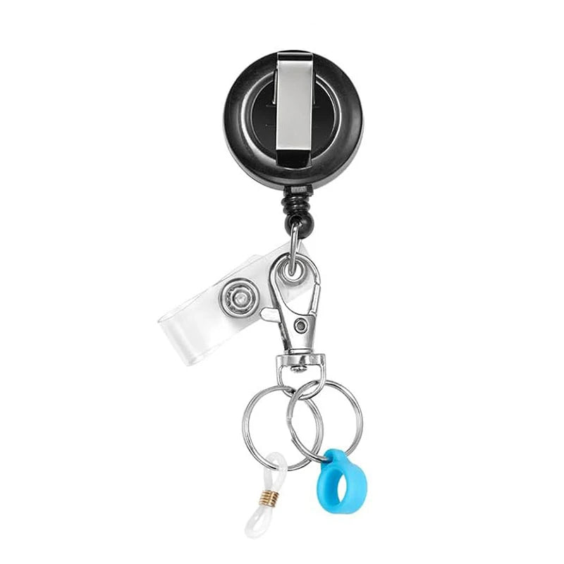 Retractable Badge Reel Keychain with Pen Holder & ID Clip Badge Reel Keychain Axl A5