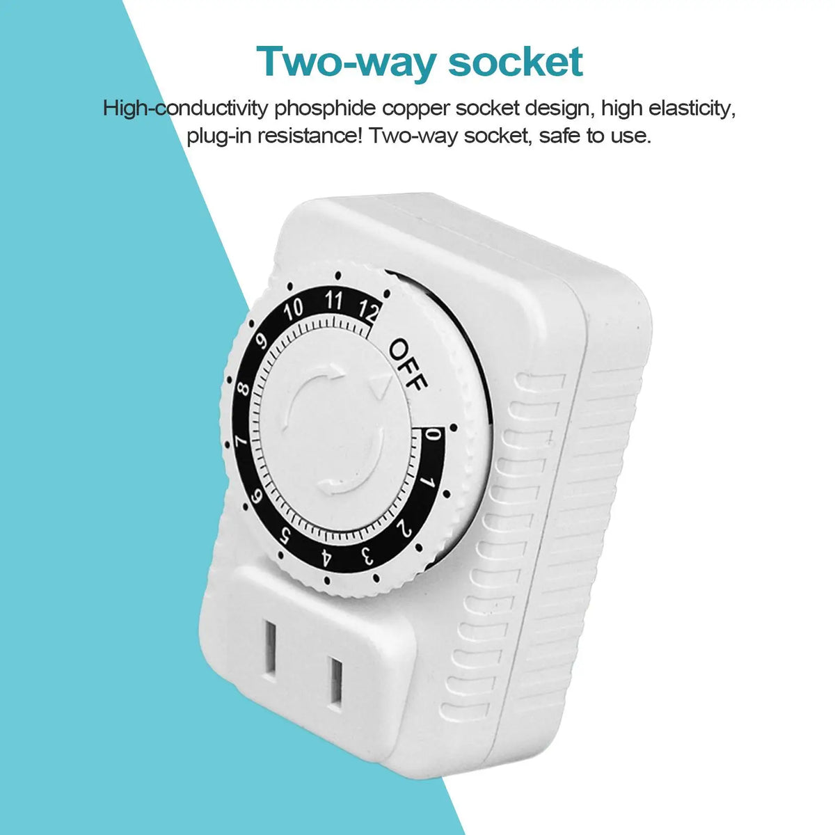 12-Hour Mechanical Timer Outlet – US Plug Cyclic Timing Socket Mechanical Timer Socket Axl