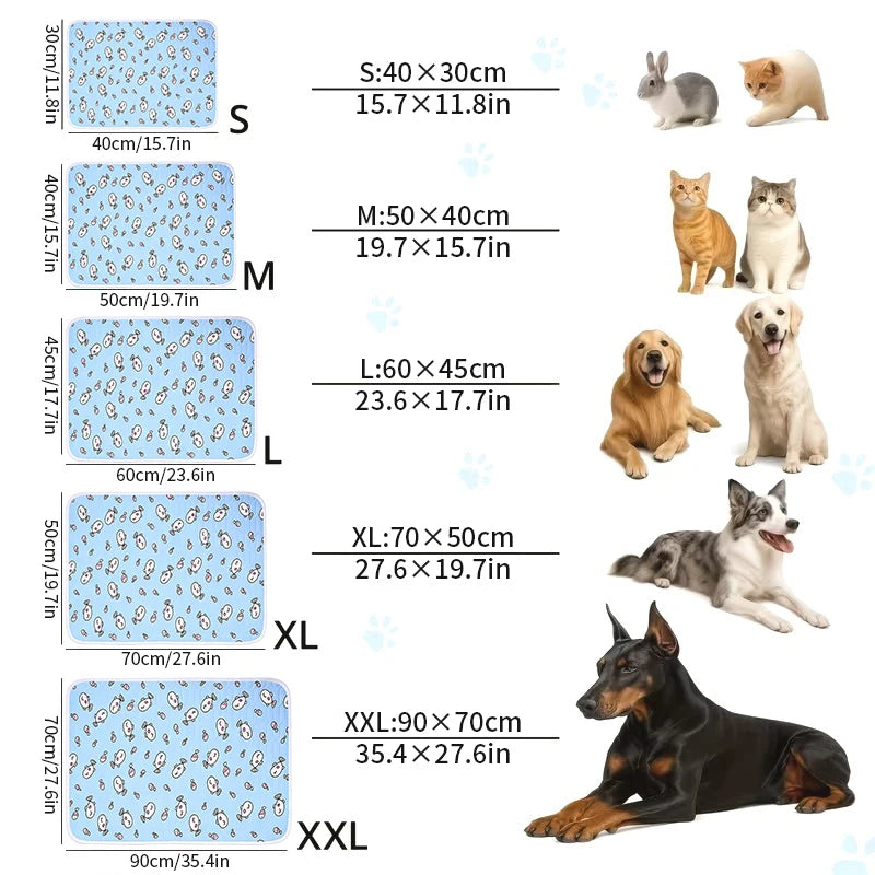KEMORELA Cooling Pet Mat – Ice Silk Cat & Dog Summer Sleep Pad Pet Cooling Mat Axl