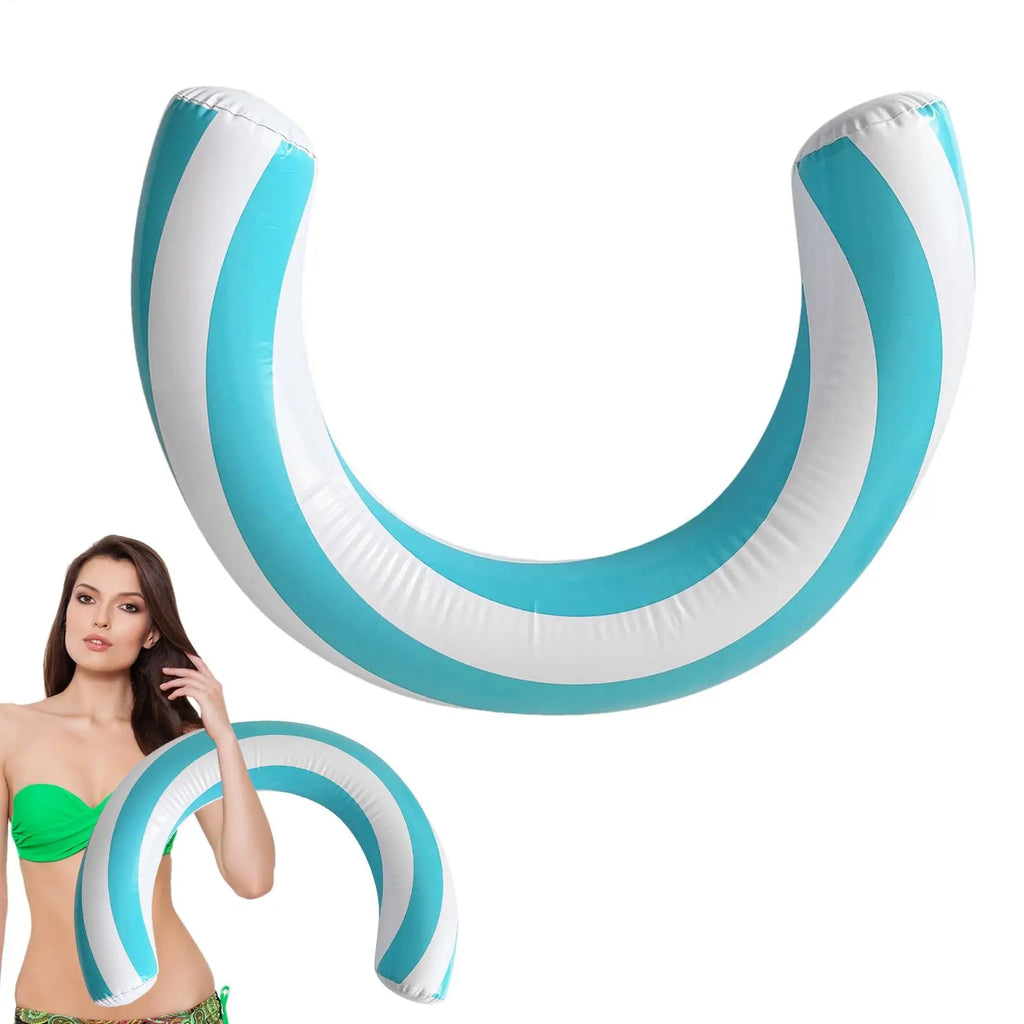 U-Shaped Inflatable Pool Float – Striped Arch Noodle Ring Inflatable Pool Float Axl