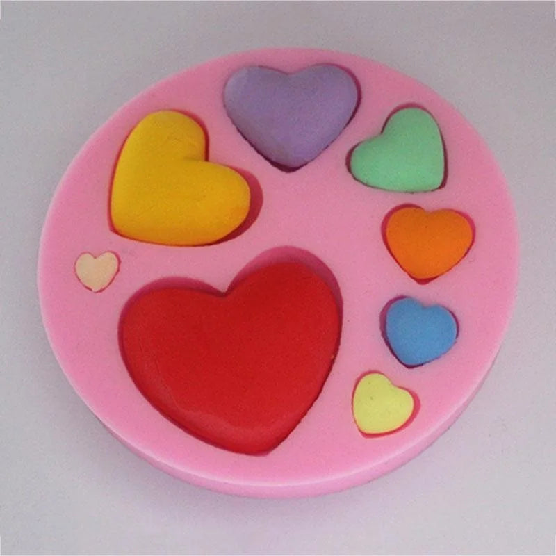 Heart Silicone Fondant Mold – DIY Chocolate & Candy Cake Decorating Fondant Cake Mold Axl
