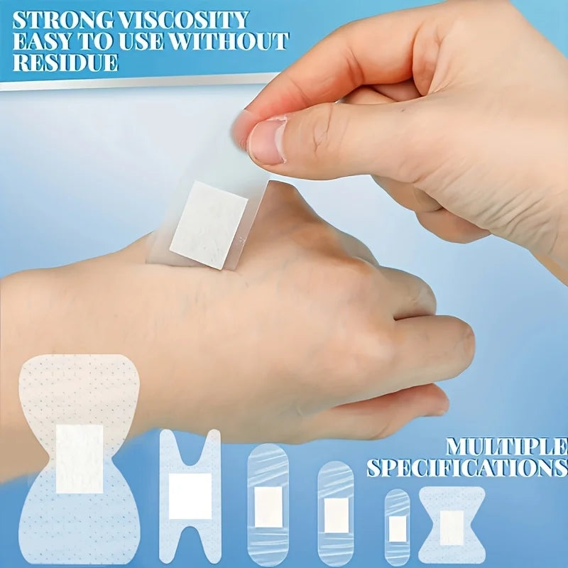 150pc Waterproof Adhesive Bandages – 6 Sizes for Fingers & Heels Adhesive Bandage Set Axl