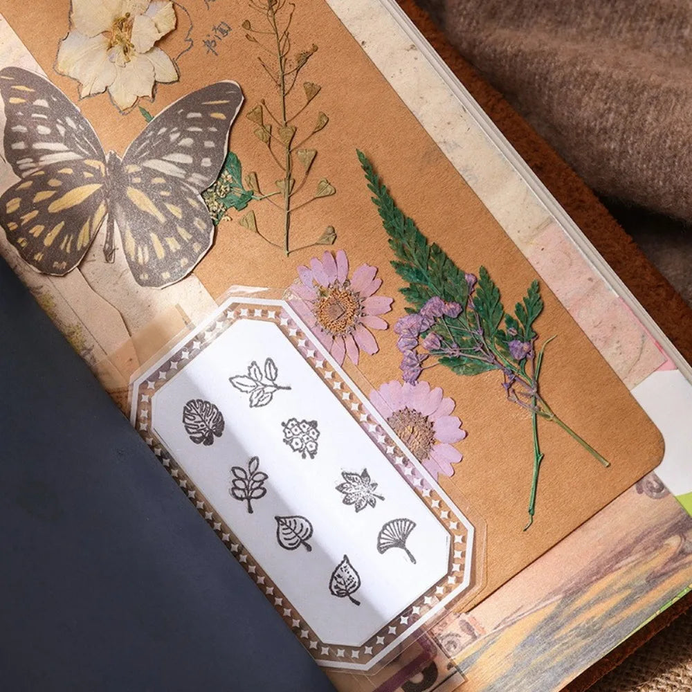 25-Piece Butterfly Flower Wood Rubber Stamp Set | DIY Craft Craft Stamp Set Axl