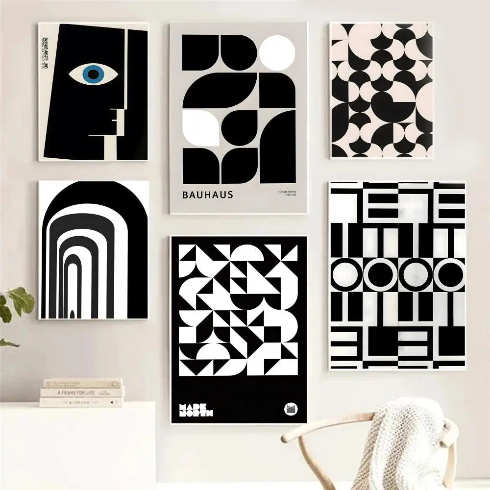 Black & White Abstract Canvas Wall Art | Modern HD Print Poster Canvas Wall Art Axl