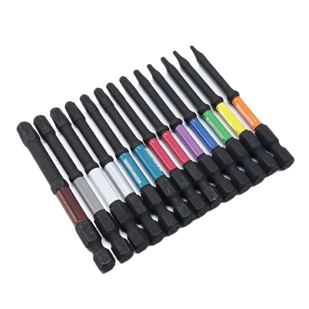 13-Pc Torx Security Bit Set T7–T40 | 1/4" Hex Shank, 75mm Screwdriver Bit Set Axl