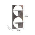 Modern Floating Wall Shelf – Double Tier Metal Storage Rack Floating Wall Shelf Axl Small