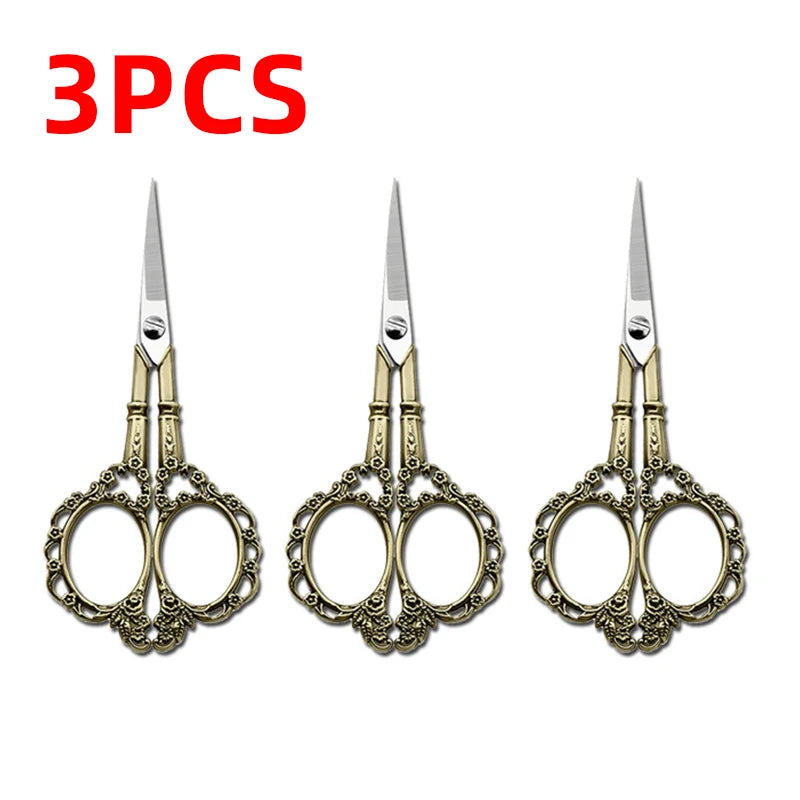Vintage Stainless Steel Tailor Scissors – Sewing & Embroidery Tailor Scissors Axl Green Bronze 3pcs