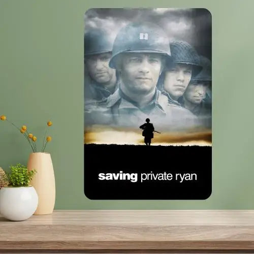 Saving Private Ryan Metal Movie Poster Sign | Vintage Wall Art Metal Wall Sign Axl aluminum sign aluminum 14x20cm