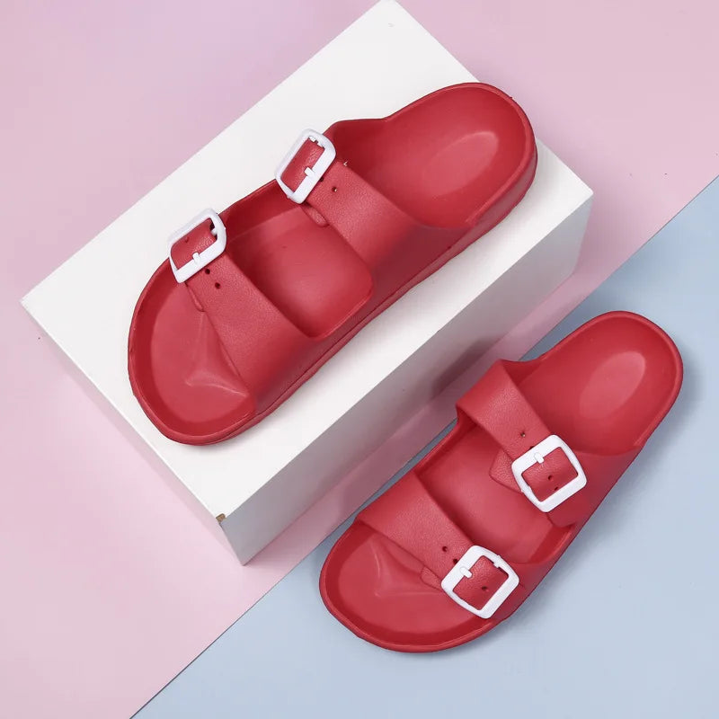YBQJOO Open Toe Beach Flip-Flop Sandals – Men & Women Beach Flip-Flop Sandals Axl Red 37
