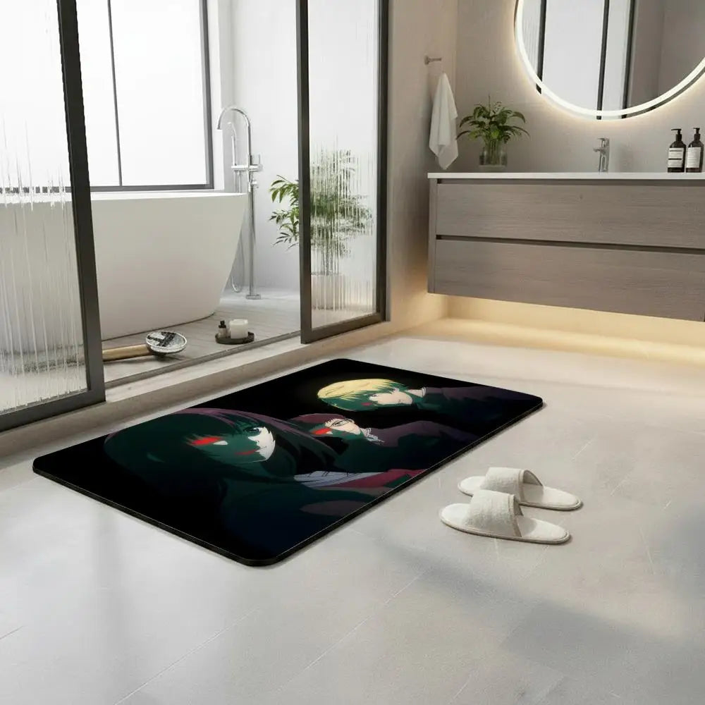 Anime Diatomite Bath Mat – Quick Dry & Anti-Slip Floor Mat Diatomite Bath Mat Axl